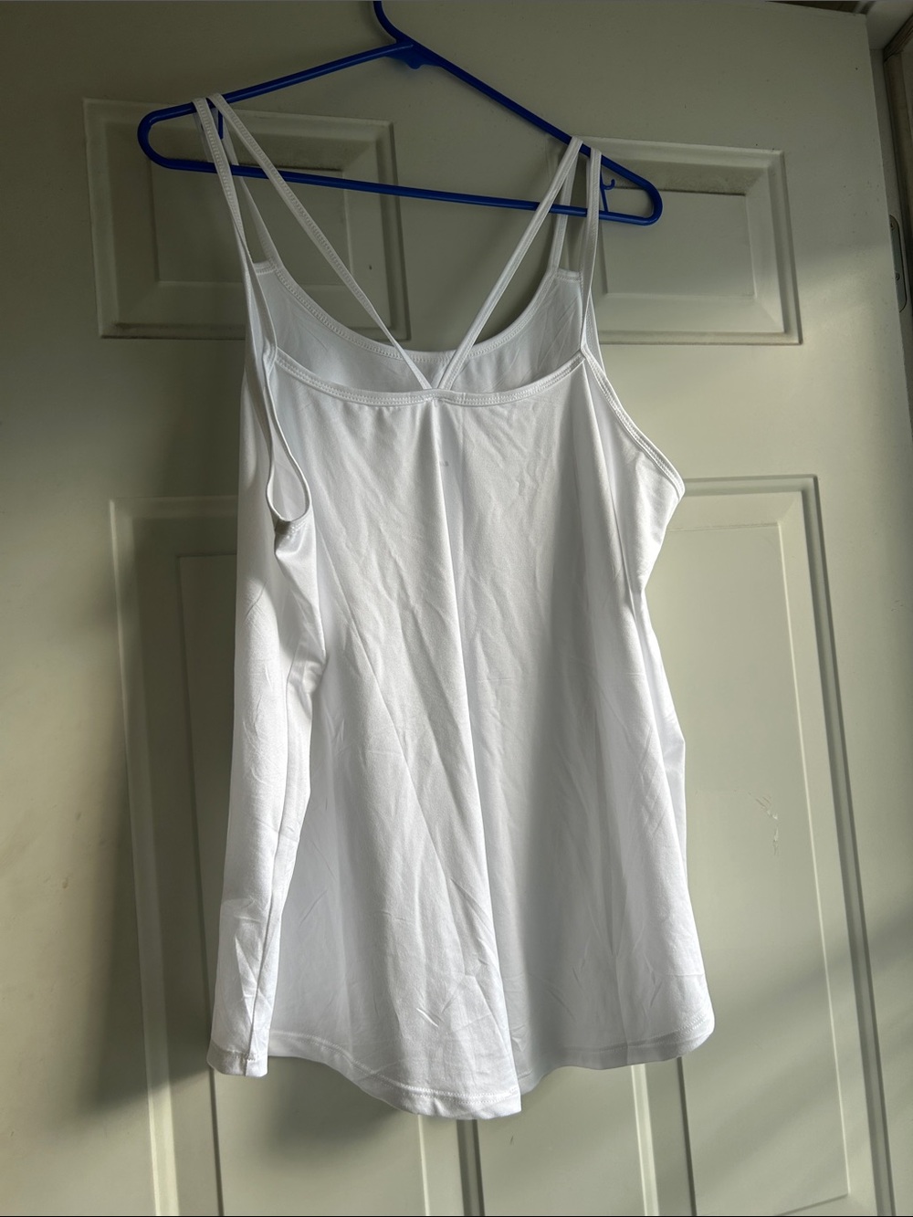 Strappy white tank